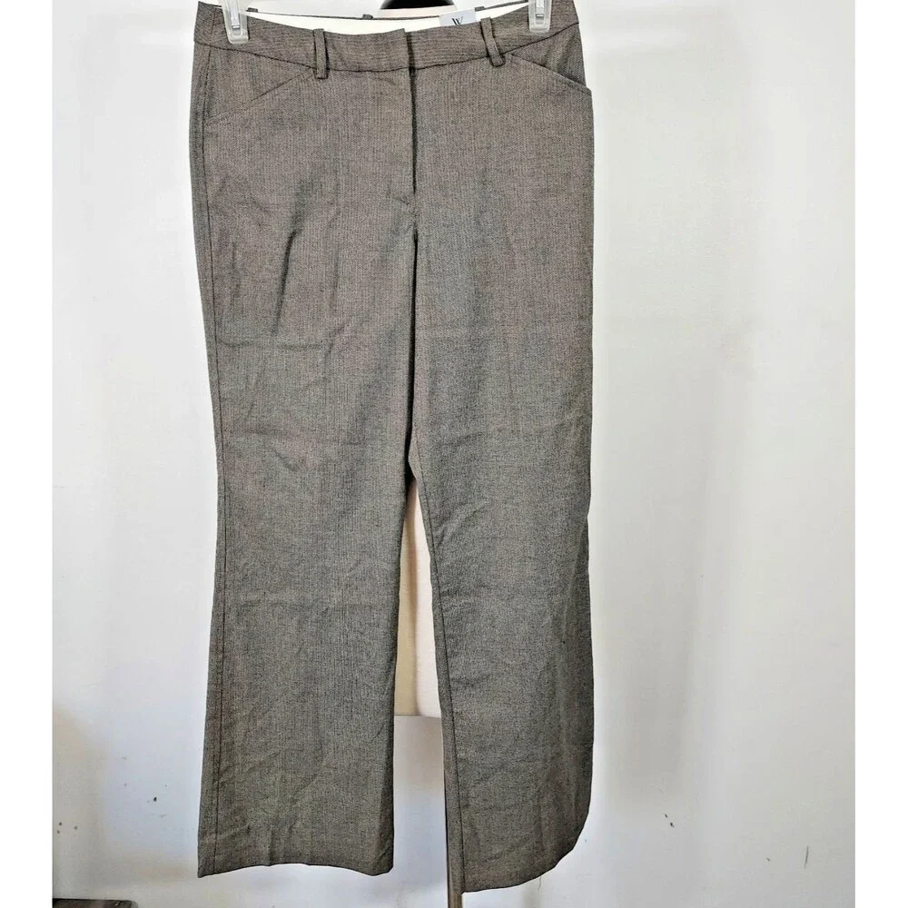 Worthington Dress Pants Womens Size 10 Tan Black Trouser Modern Fit Office NWT